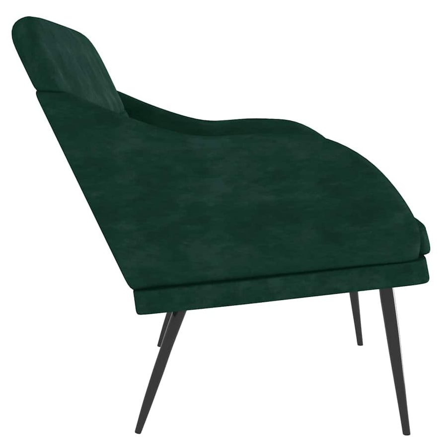 Bankje 110x76x80 cm fluweel donkergroen