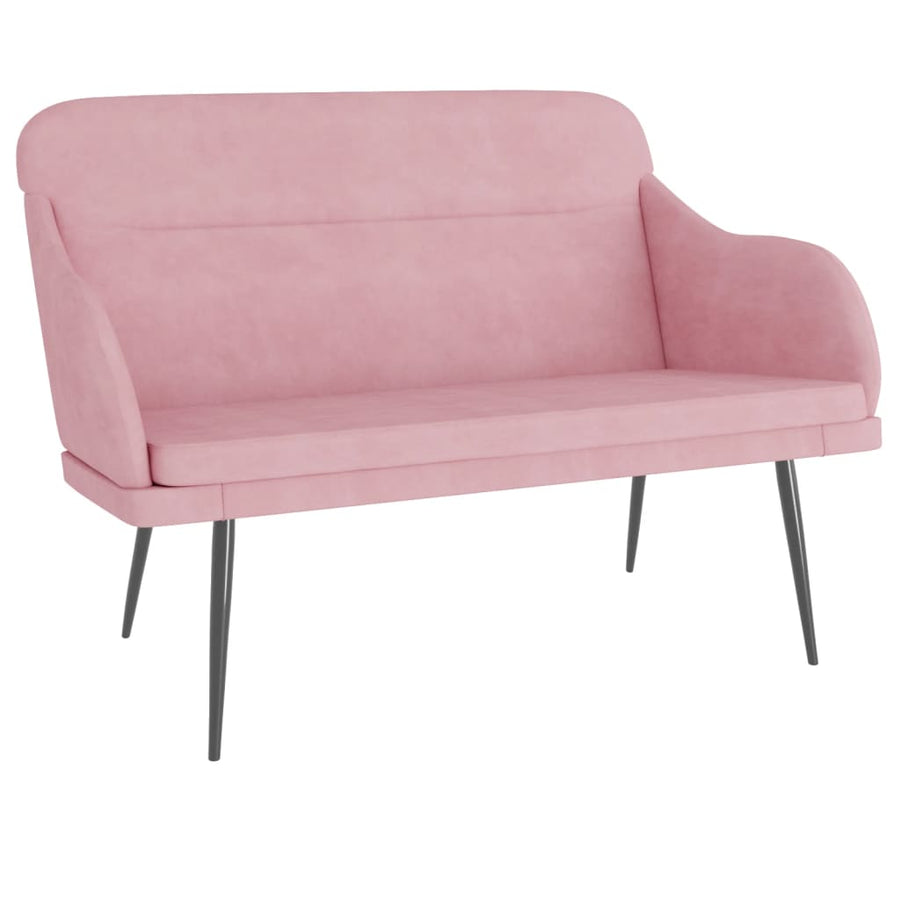 Bankje 110x76x80 cm fluweel roze