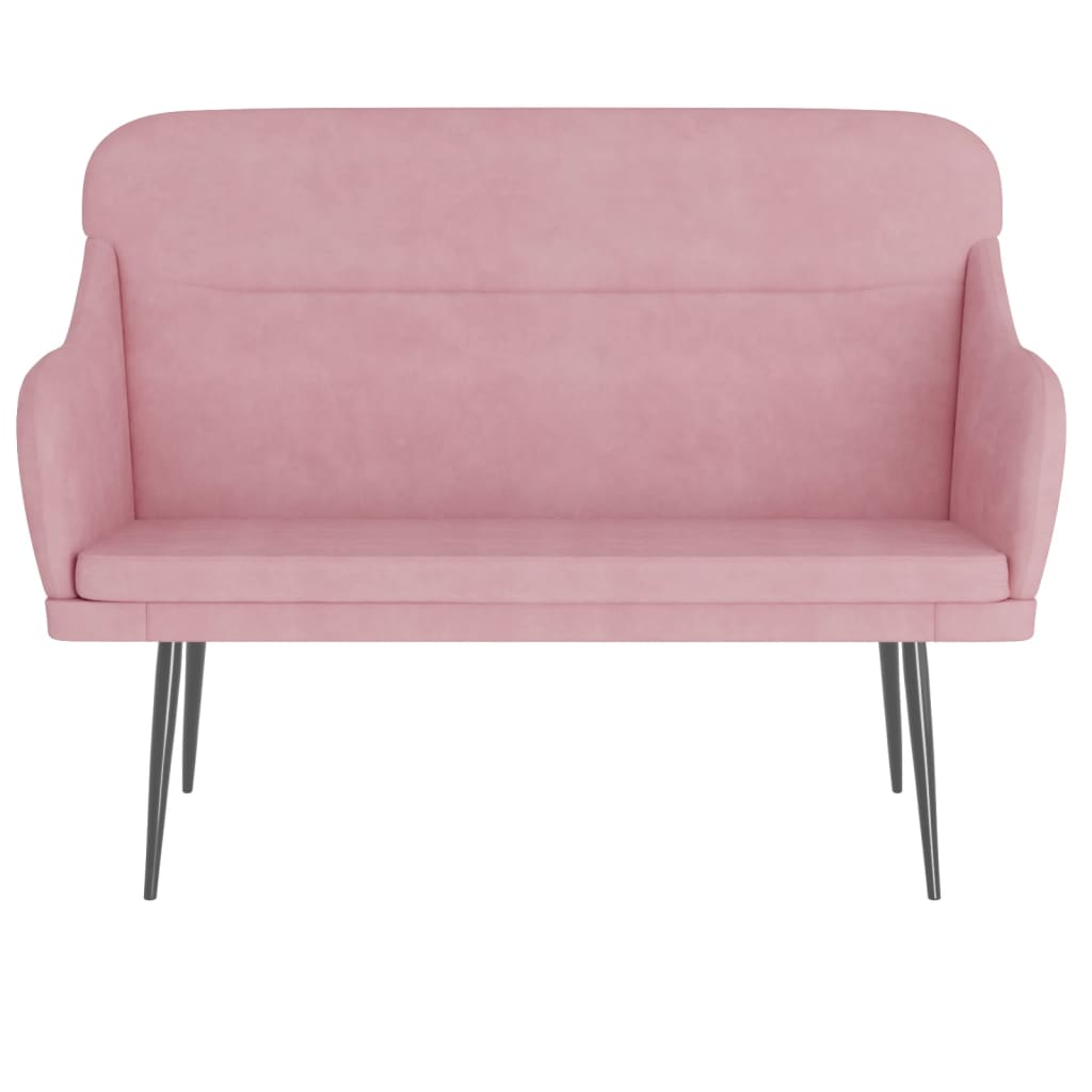 Bankje 110x76x80 cm fluweel roze