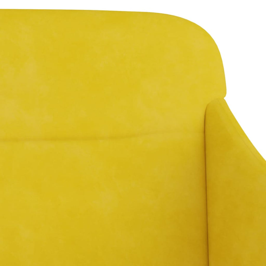 Bankje 110x76x80 cm fluweel geel