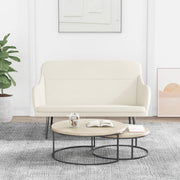Bankje 110x76x80 cm fluweel crème