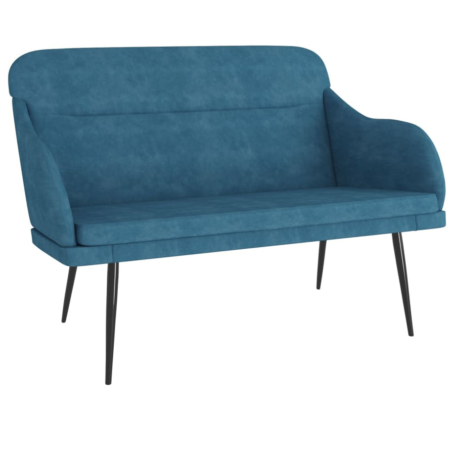 Bankje 110x76x80 cm fluweel blauw