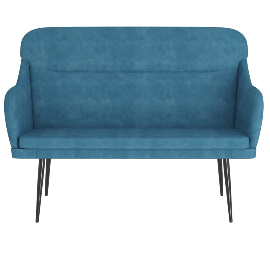 Bankje 110x76x80 cm fluweel blauw
