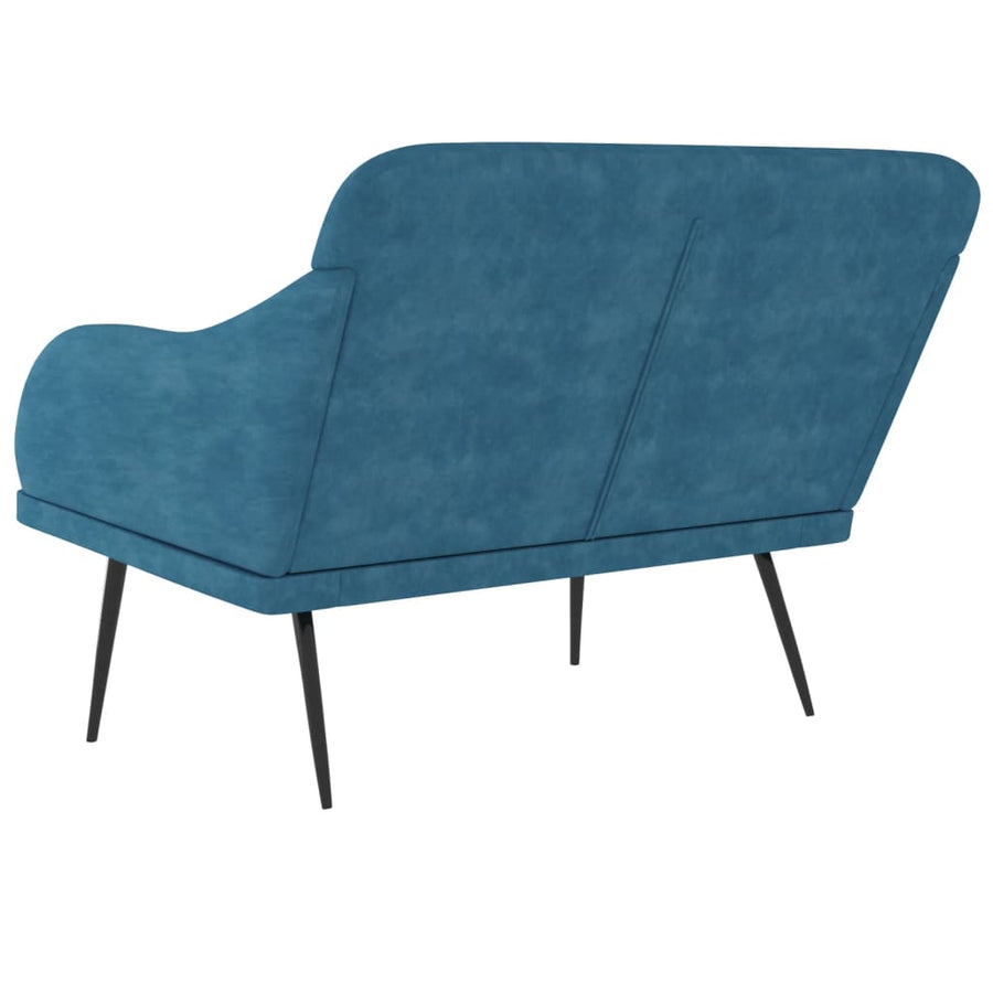 Bankje 110x76x80 cm fluweel blauw