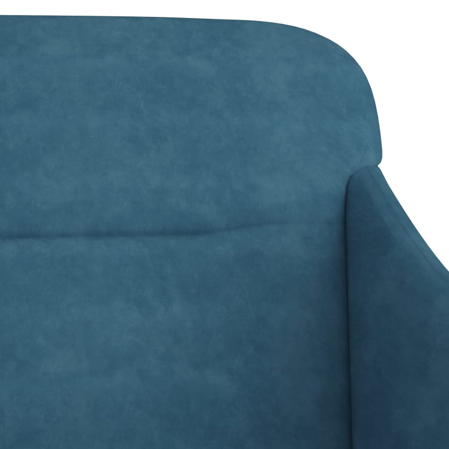 Bankje 110x76x80 cm fluweel blauw