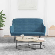 Bankje 110x76x80 cm blauw fluweel
