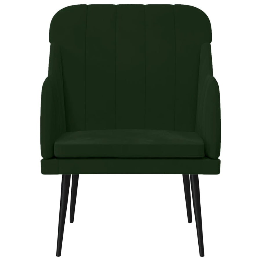 Fauteuil 63x76x80 cm fluweel donkergroen