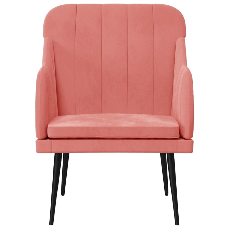 Fauteuil 63X76X80 Cm Fluweel Roze