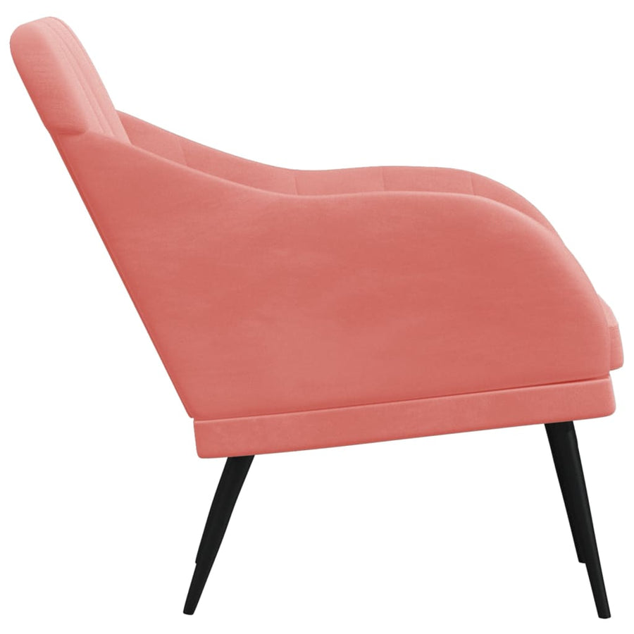 Fauteuil 63X76X80 Cm Fluweel Roze
