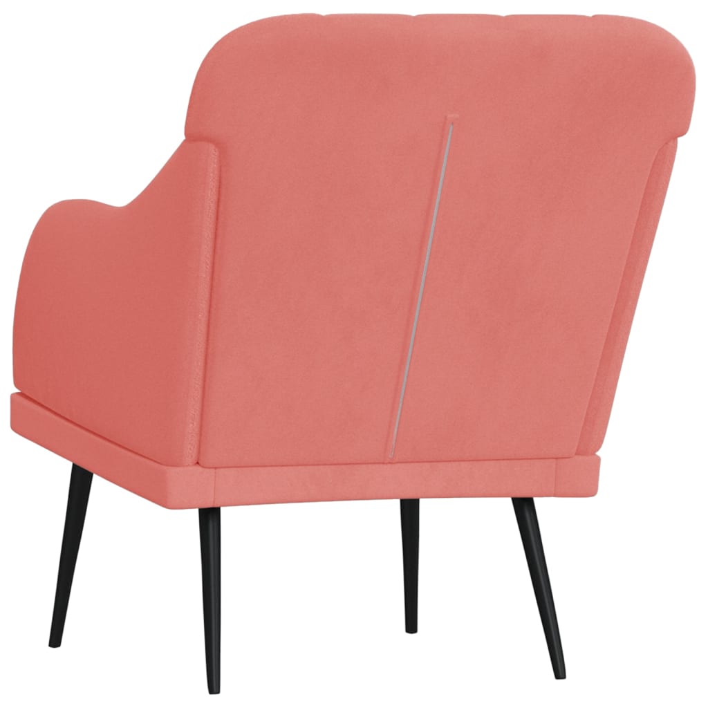 Fauteuil 63X76X80 Cm Fluweel Roze