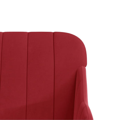 Fauteuil 63x76x80 cm fluweel wijnrood
