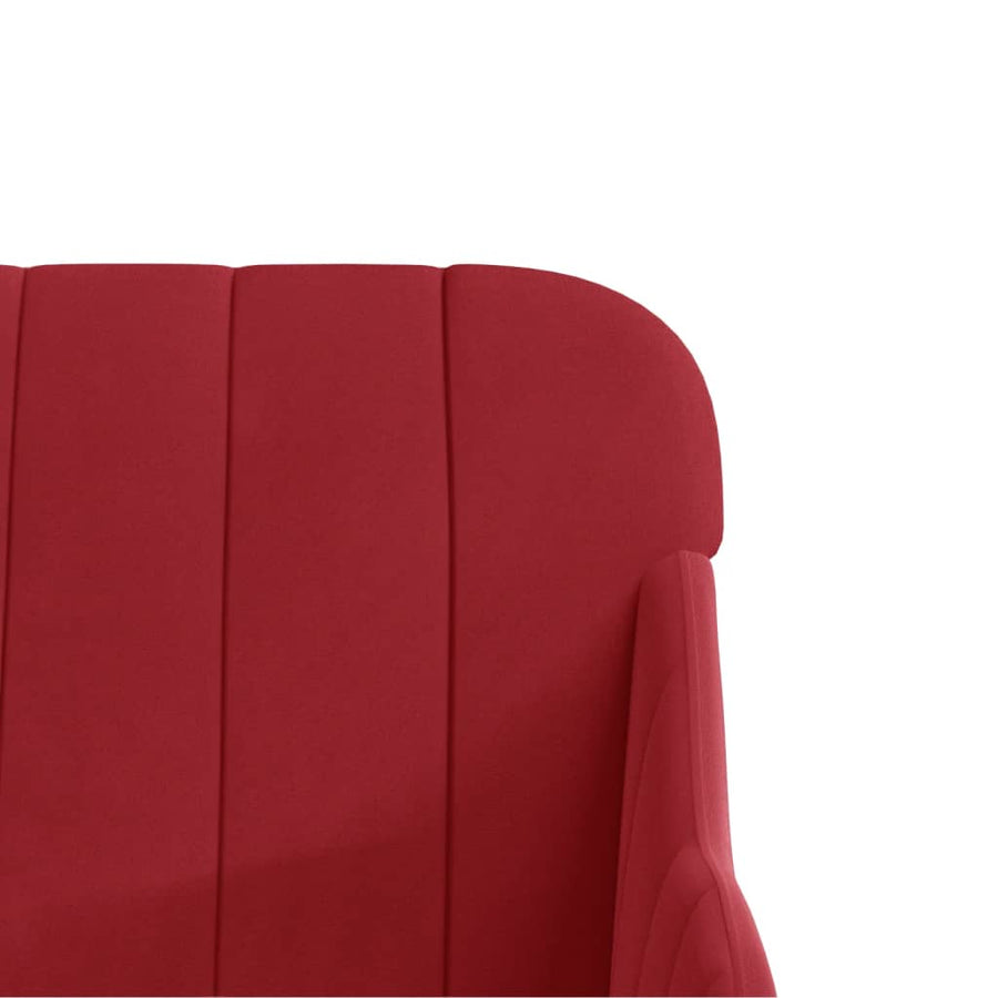 Fauteuil 63x76x80 cm fluweel wijnrood