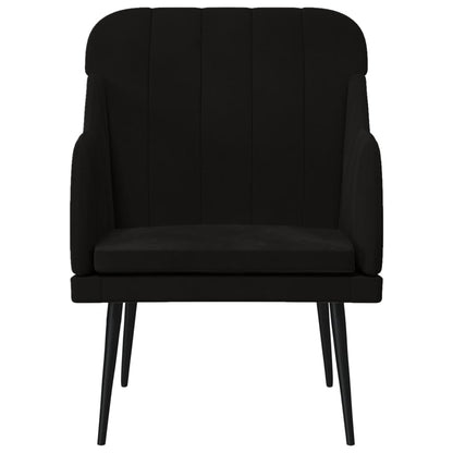 Fauteuil 63X76X80 Cm Fluweel Zwart