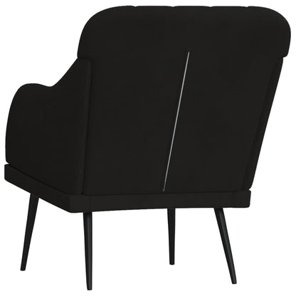 Fauteuil 63X76X80 Cm Fluweel Zwart