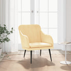 Fauteuil 63X76X80 Cm Fluweel Crèmekleurig