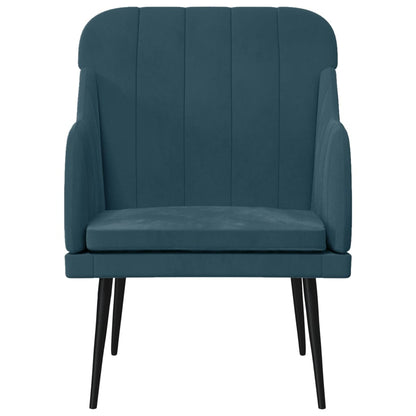 Fauteuil 63X76X80 Cm Fluweel Blauw
