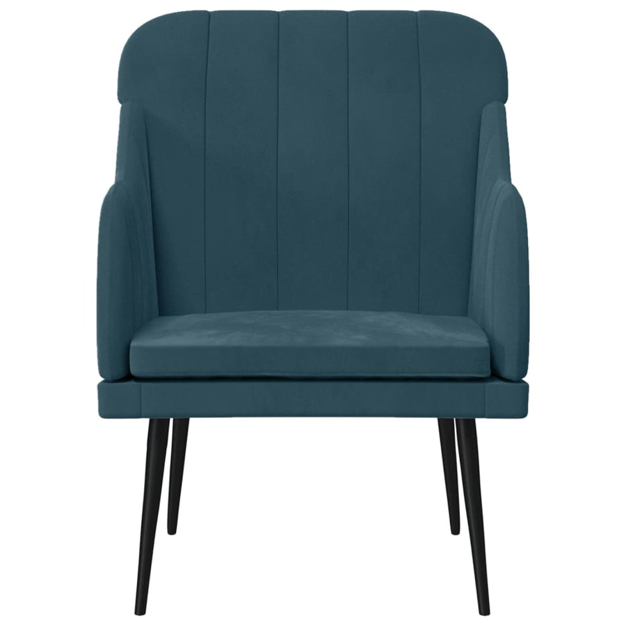 Fauteuil 63X76X80 Cm Fluweel Blauw
