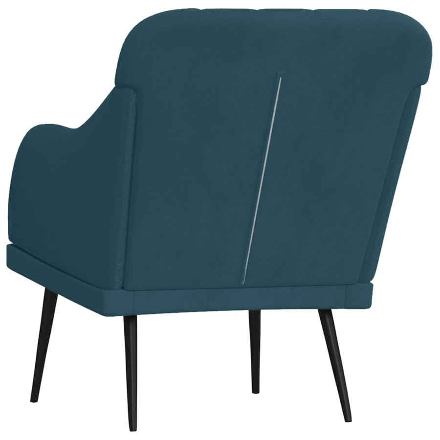 Fauteuil 63X76X80 Cm Fluweel Blauw