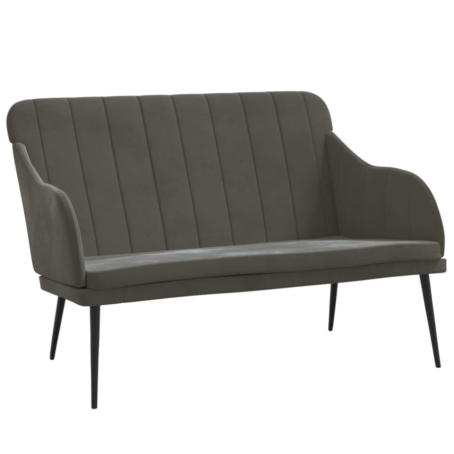 Bankje 110x76x80 cm fluweel donkergrijs