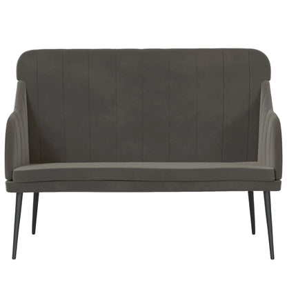 Bankje 110x76x80 cm fluweel donkergrijs