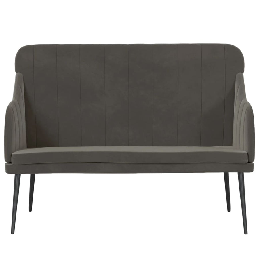 Bankje 110x76x80 cm fluweel donkergrijs