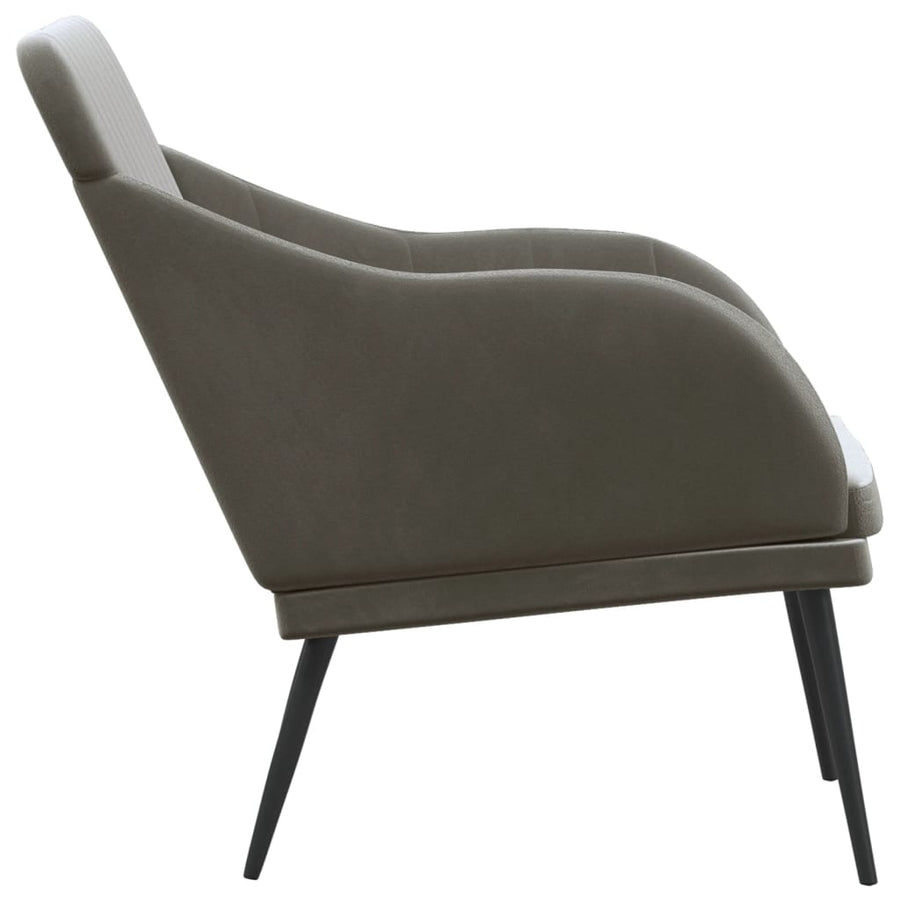 Bankje 110x76x80 cm fluweel donkergrijs