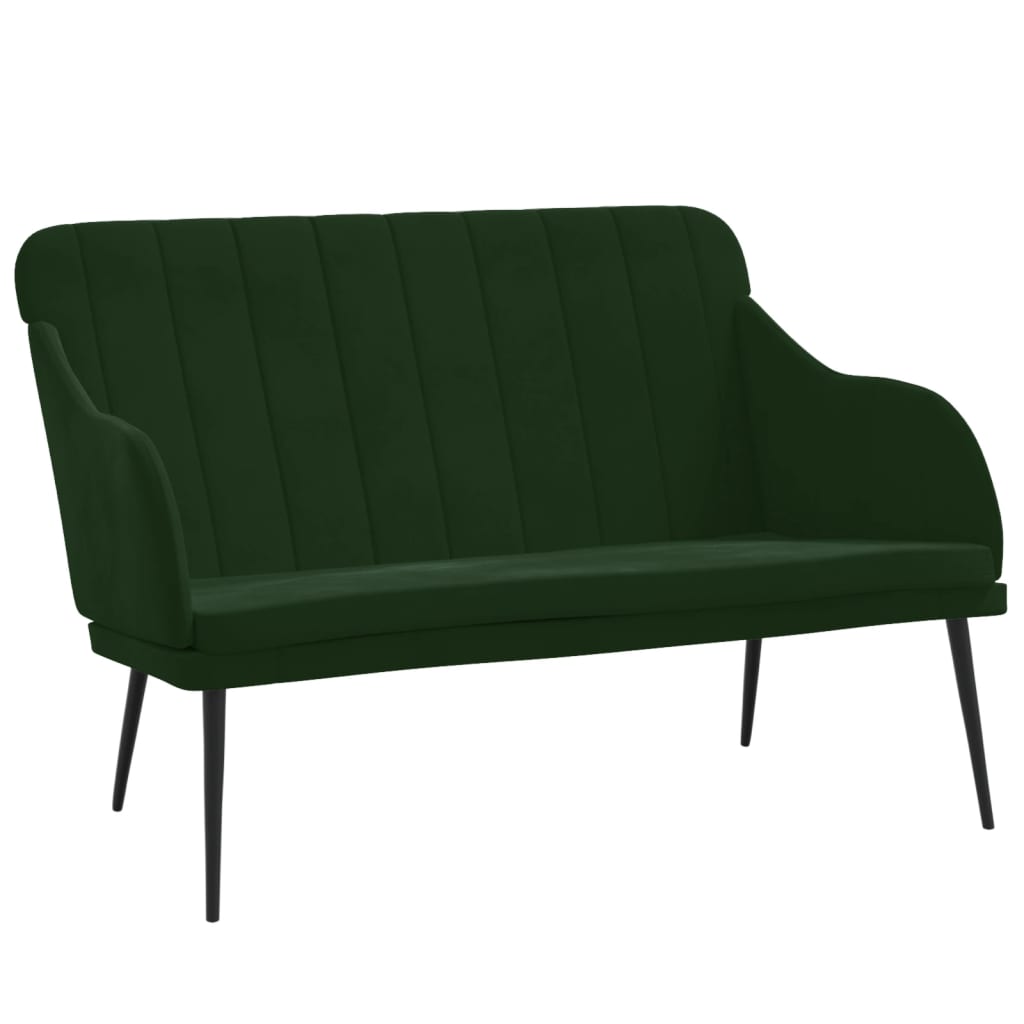 Bankje 110x76x80 cm fluweel donkergroen