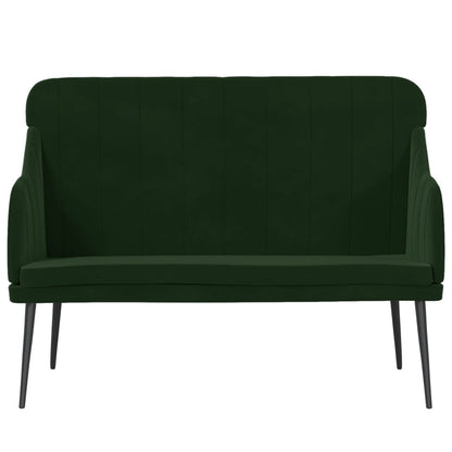 Bankje 110x76x80 cm fluweel donkergroen