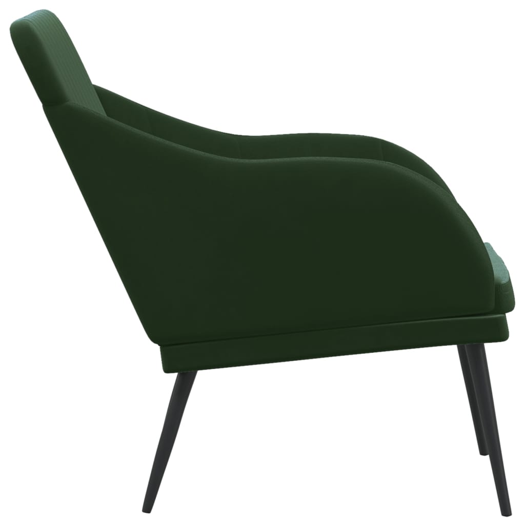 Bankje 110x76x80 cm fluweel donkergroen