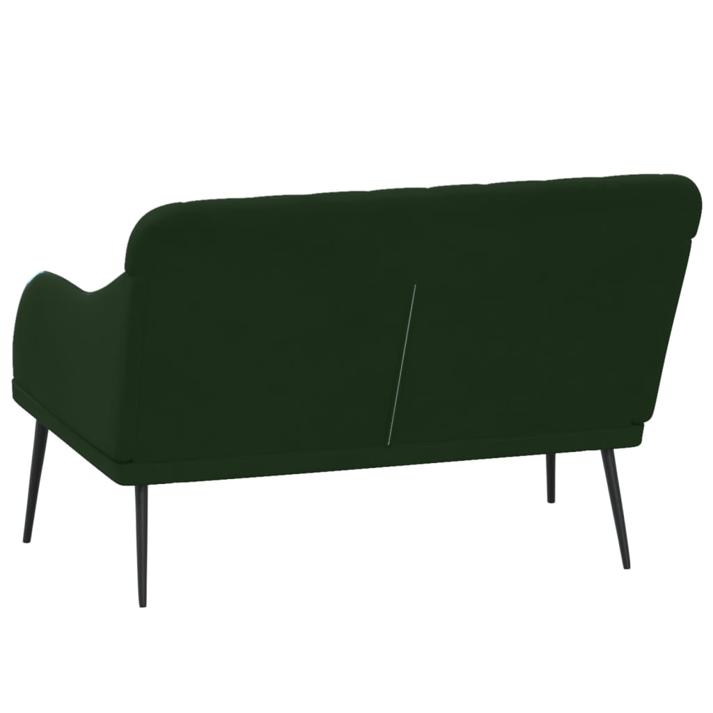 Bankje 110x76x80 cm fluweel donkergroen