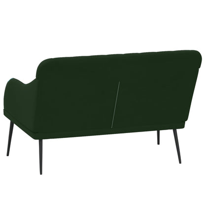 Bankje 110x76x80 cm fluweel donkergroen