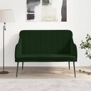 Bankje 110x76x80 cm donkergroen fluweel