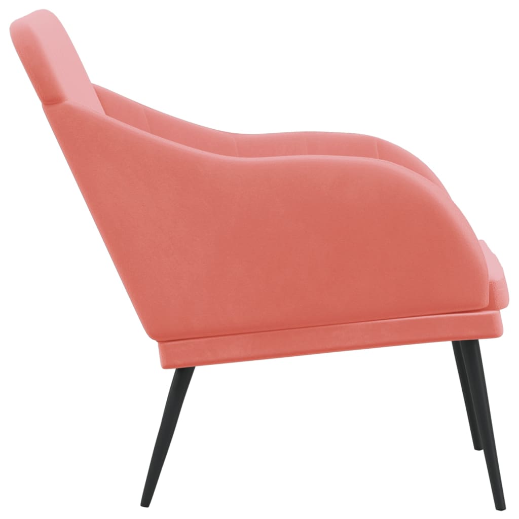 Bankje 110x76x80 cm fluweel roze