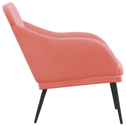 Bankje 110x76x80 cm fluweel roze
