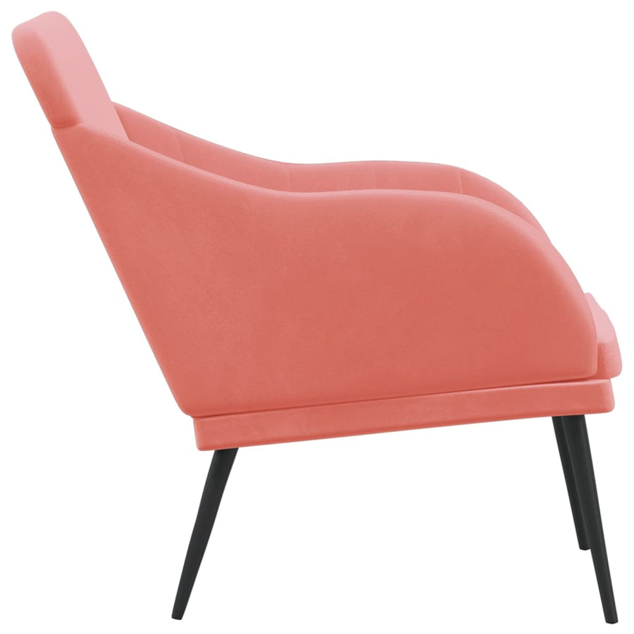 Bankje 110x76x80 cm fluweel roze