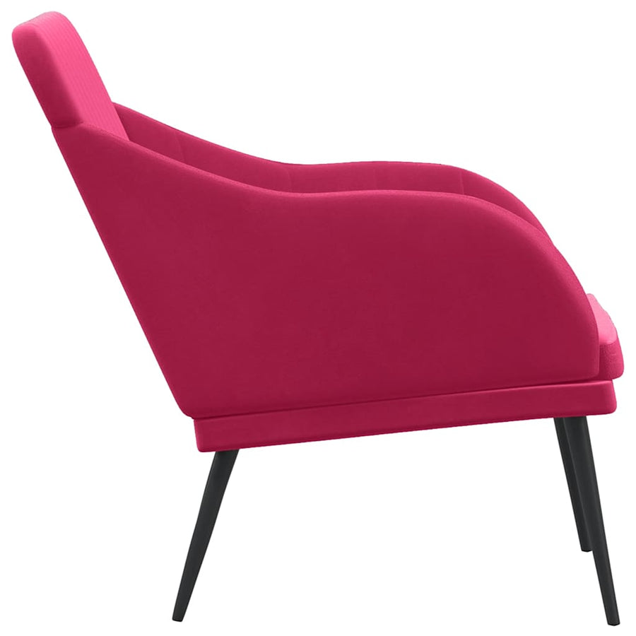 Bankje 110x76x80 cm fluweel wijnrood