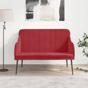 Bankje 110x76x80 cm fluweel wijnrood