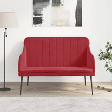 Bankje 110x76x80 cm fluweel wijnrood