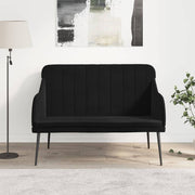Bankje 110x76x80 cm fluweel zwart