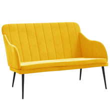Bankje 110x76x80 cm fluweel geel