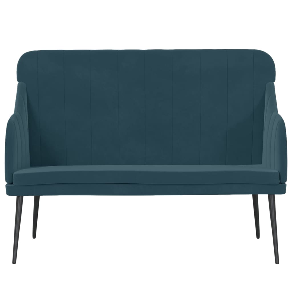 Bankje 110x76x80 cm fluweel blauw