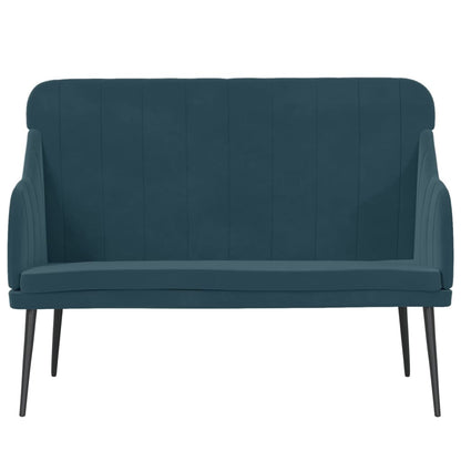 Bankje 110x76x80 cm fluweel blauw