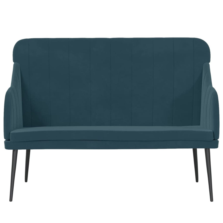 Bankje 110x76x80 cm fluweel blauw