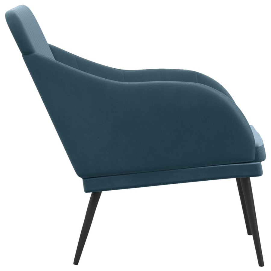 Bankje 110x76x80 cm fluweel blauw