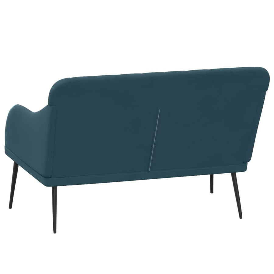 Bankje 110x76x80 cm fluweel blauw