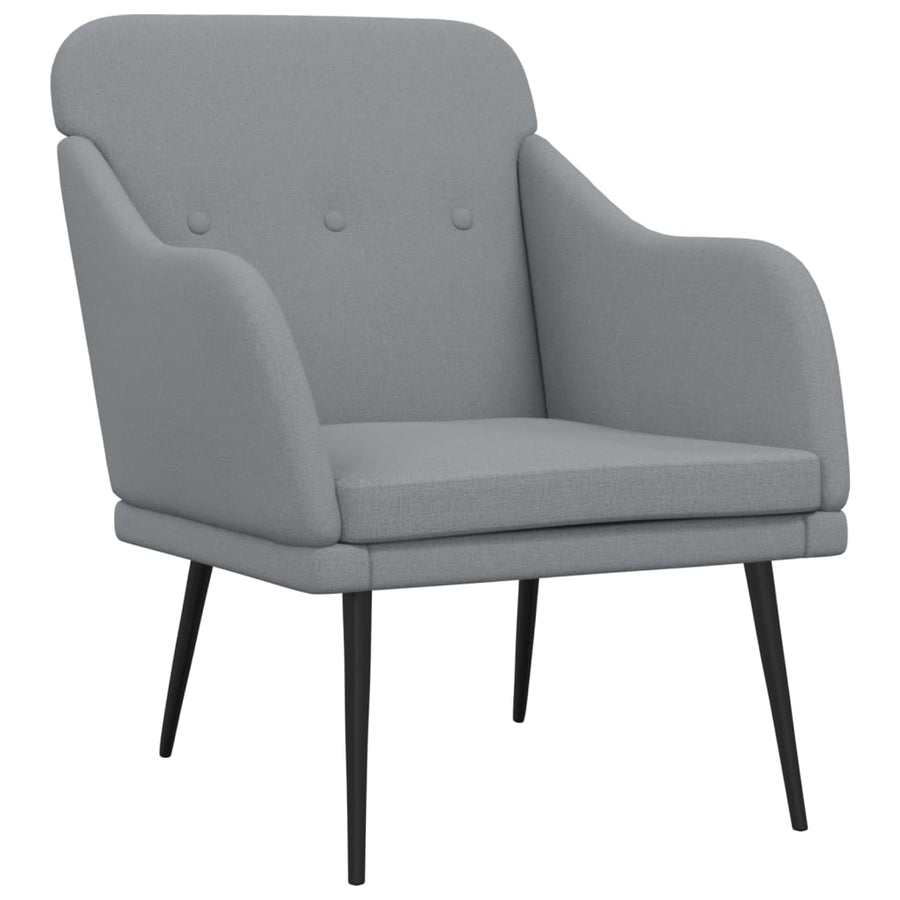 Fauteuil 63x76x80 cm stof lichtgrijs Lichtgrijs