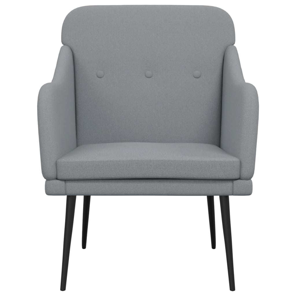 Fauteuil 63x76x80 cm stof lichtgrijs Lichtgrijs