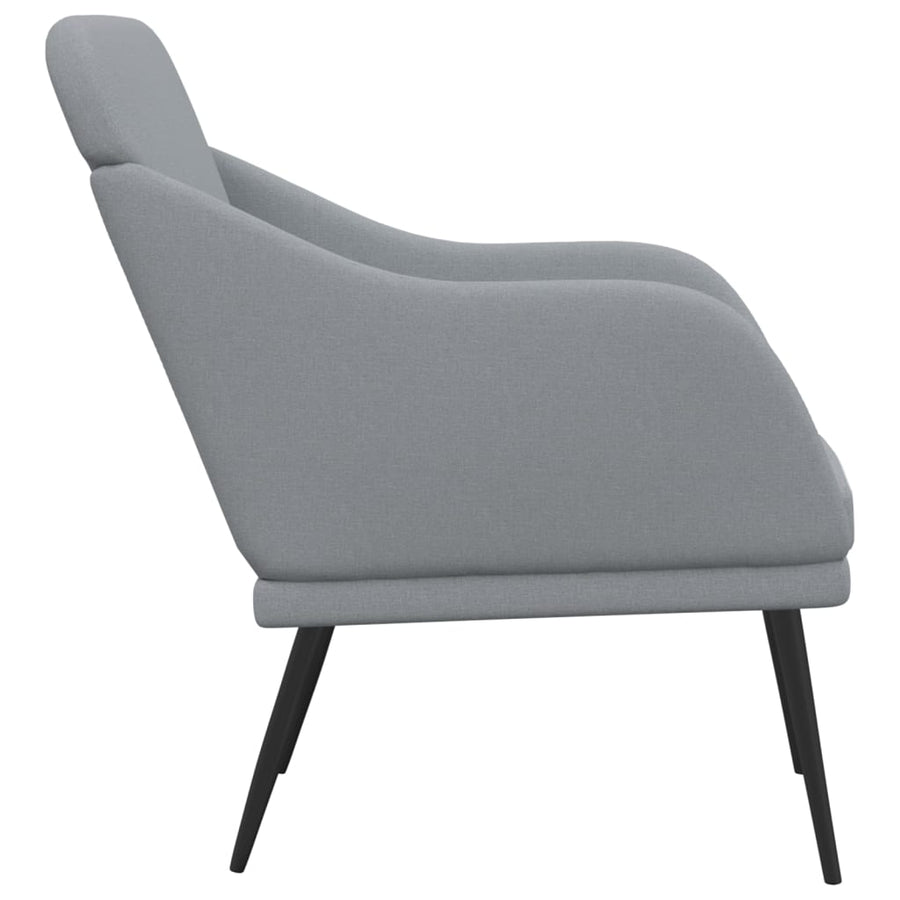 Fauteuil 63x76x80 cm stof lichtgrijs Lichtgrijs