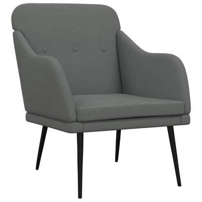 Fauteuil 63x76x80 cm stof donkergrijs