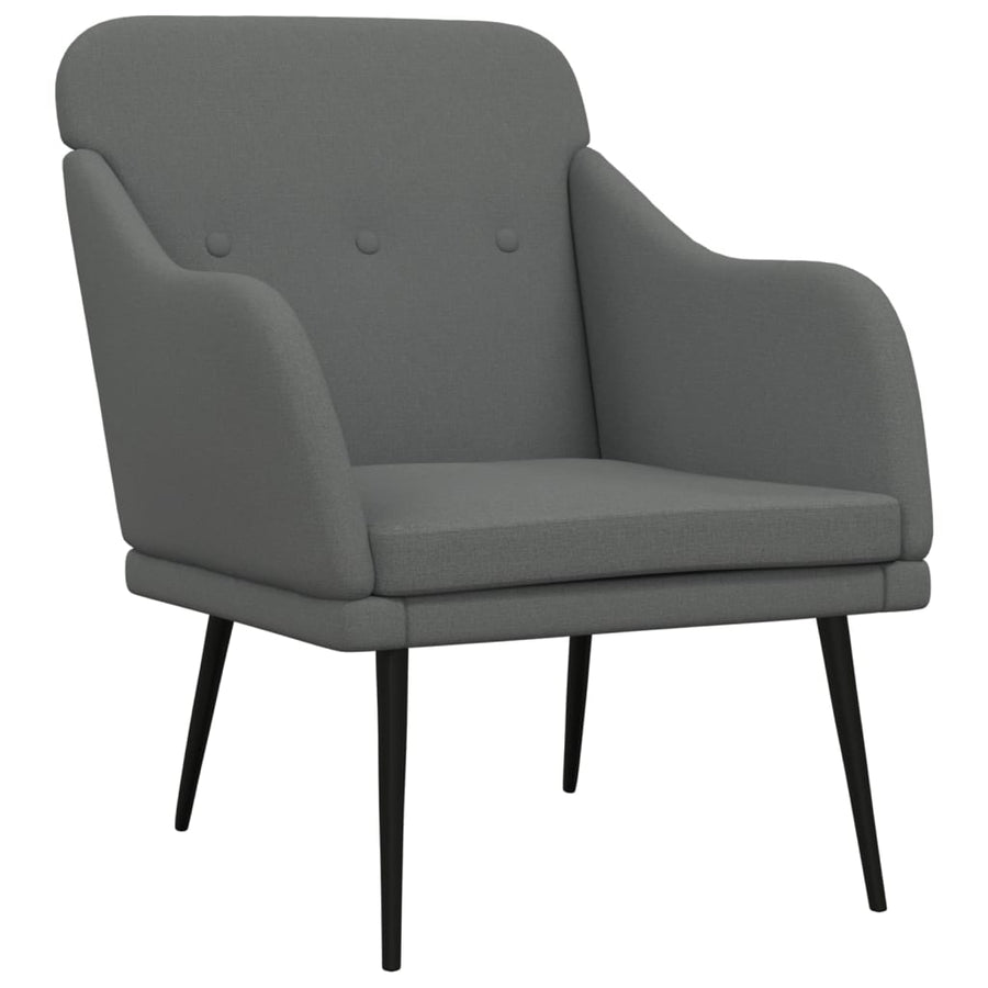 Fauteuil 63x76x80 cm stof donkergrijs